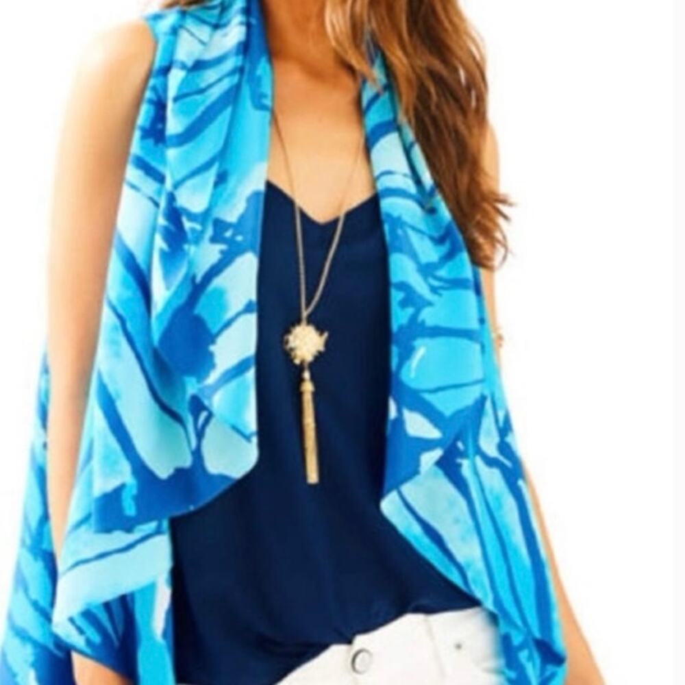 Lilly Pulitzer NWT Get Inky Stasia Silk Vest